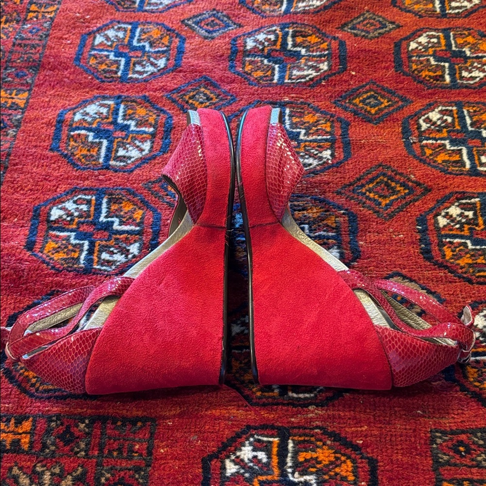 Red Platform Sandals - Picture 3 of 13